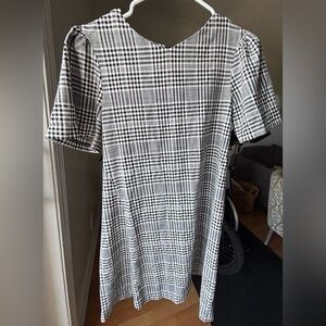 Black and White Plaid Dress